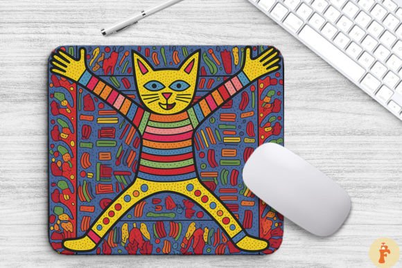 Colorful Doodle Cat Jumping Mouse Pad Review for Embroidery Designers