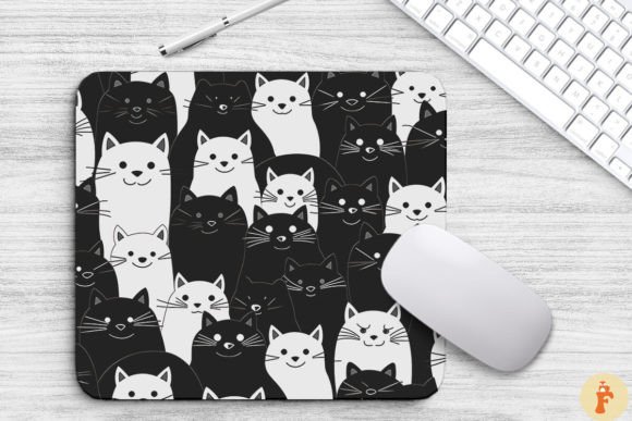 Doodle Cute Line Cat Pattern Mouse Pad Review for Real Embroidery Projects