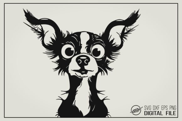 Funny Chihuahua with Big Eyes SVG File