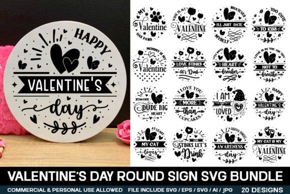 Funny Valentine’s Day Round Sign Svg Review